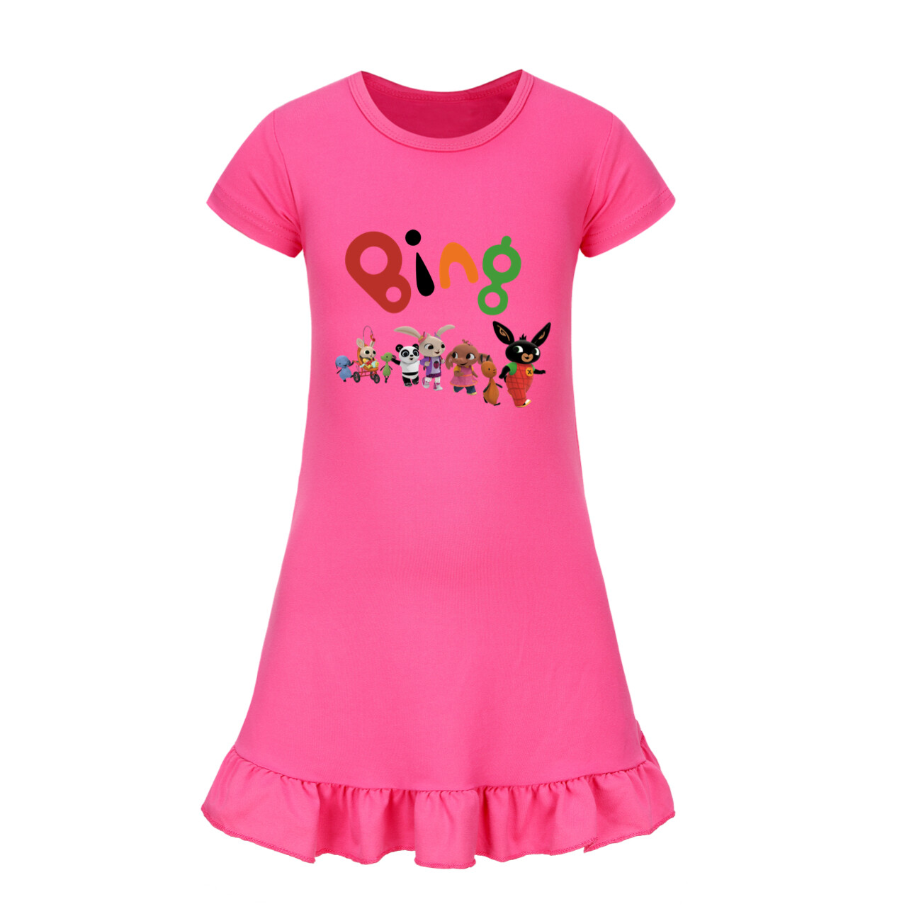 Girls Bing Rabbits Sleepwear Dress Kids Pyjamas Nightdress Nightwear Pjs 2-9Y UK - Picture 37 of 55