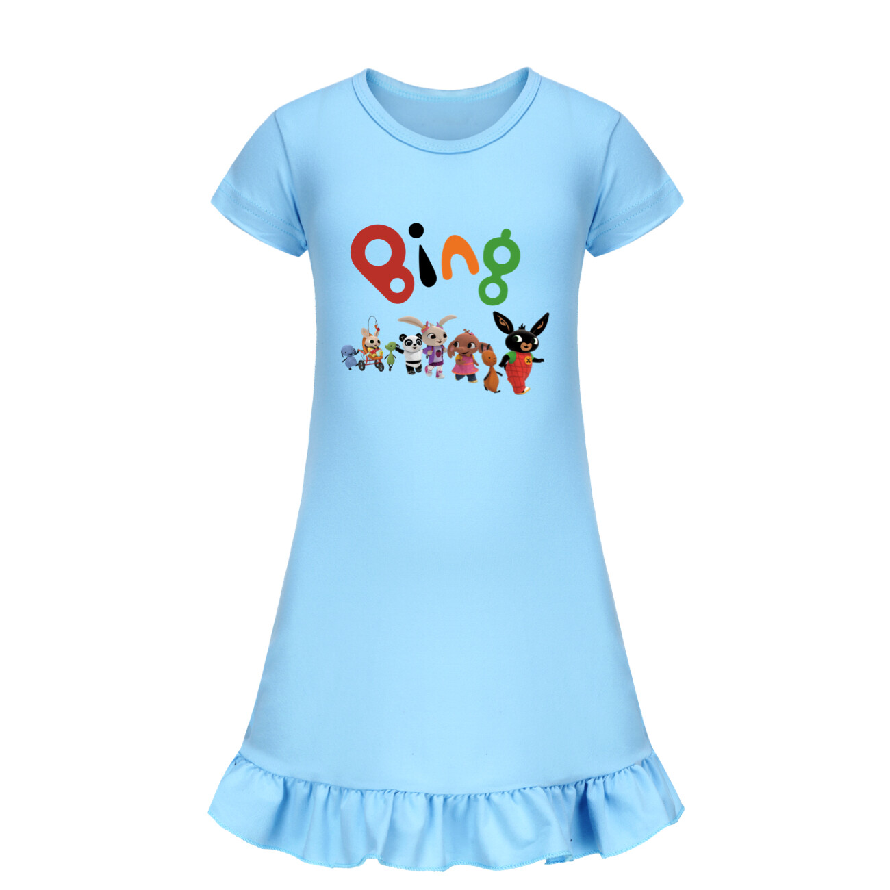 Girls Bing Rabbits Sleepwear Dress Kids Pyjamas Nightdress Nightwear Pjs 2-9Y UK - Picture 38 of 55