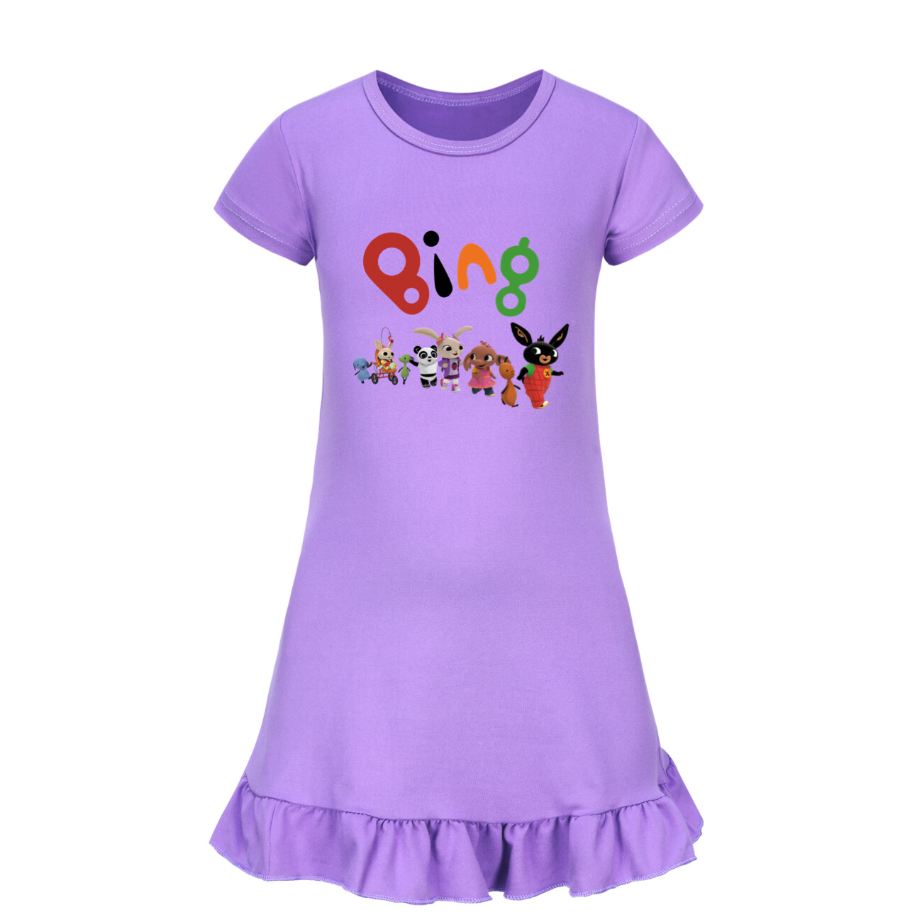 Girls Bing Rabbits Sleepwear Dress Kids Pyjamas Nightdress Nightwear Pjs 2-9Y UK - Picture 39 of 55