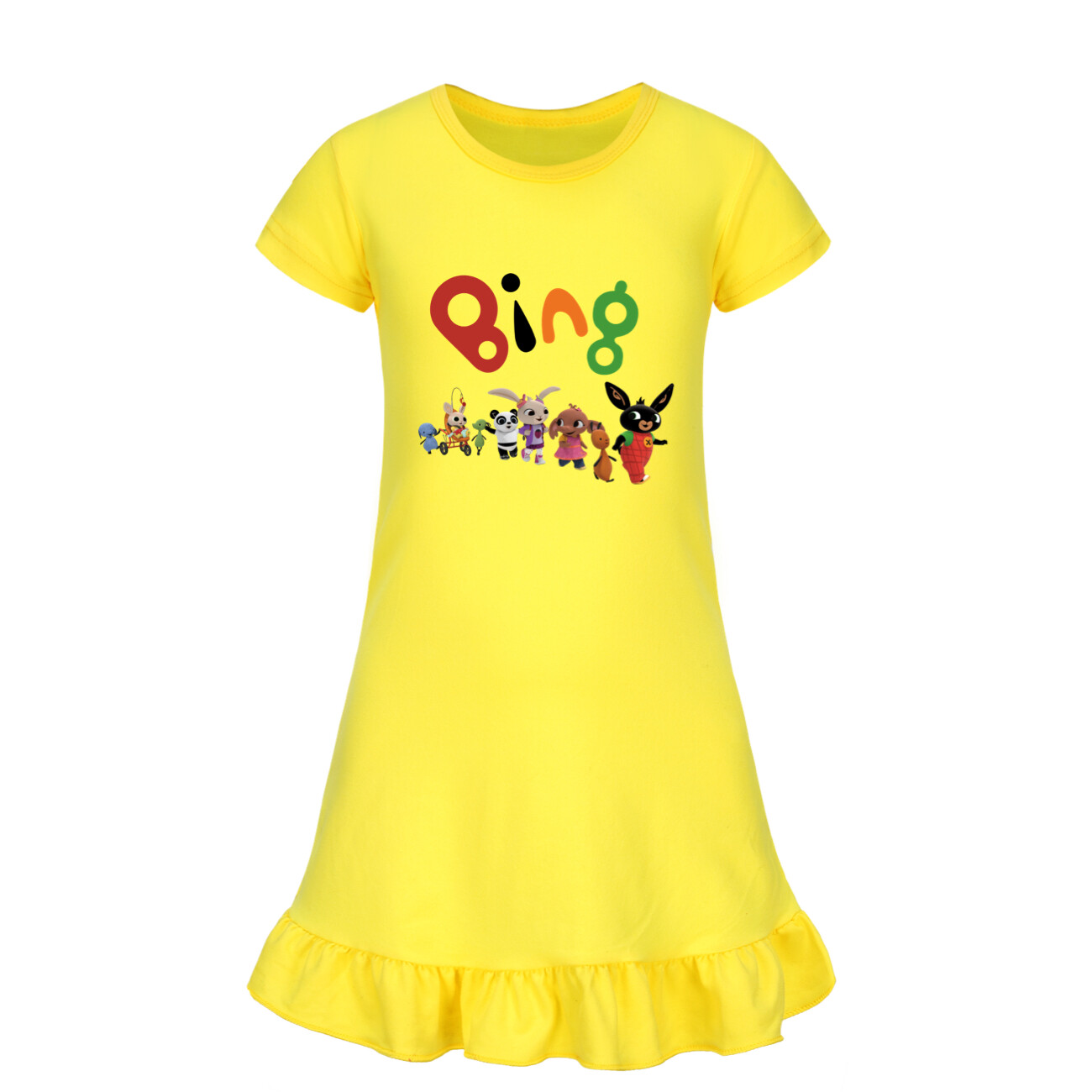 Girls Bing Rabbits Sleepwear Dress Kids Pyjamas Nightdress Nightwear Pjs 2-9Y UK - Picture 41 of 55