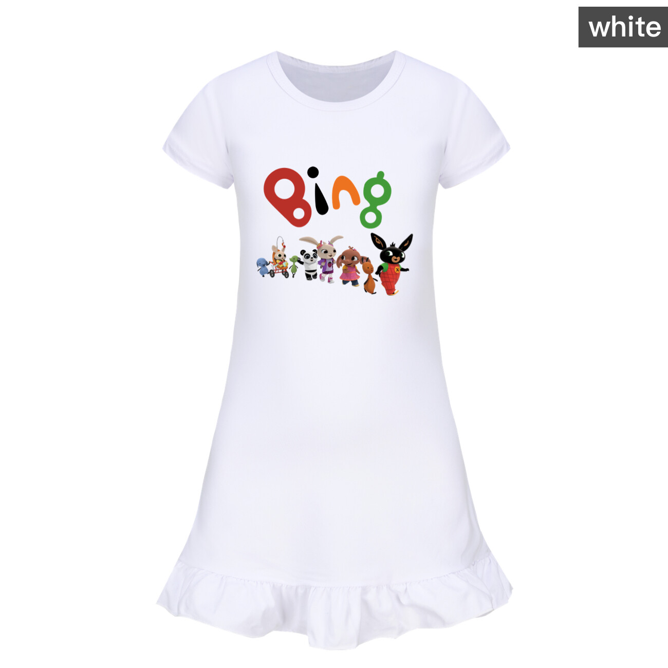Girls Bing Rabbits Sleepwear Dress Kids Pyjamas Nightdress Nightwear Pjs 2-9Y UK - Picture 43 of 55