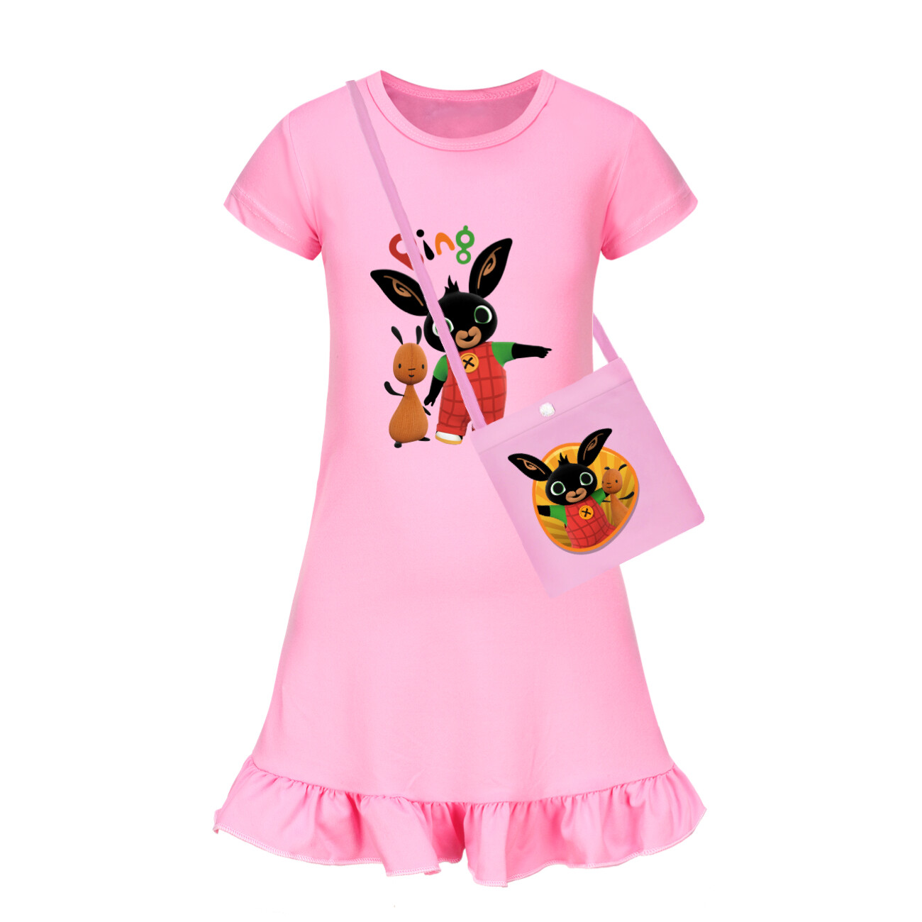 Girls Bing Rabbits Sleepwear Dress Kids Pyjamas Nightdress Nightwear Pjs 2-9Y UK - Picture 47 of 55