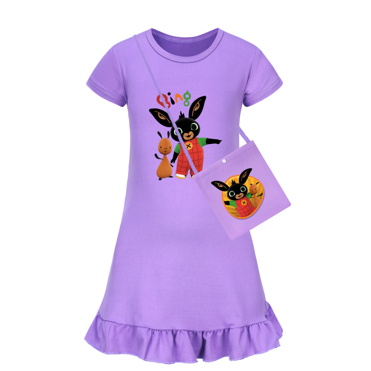 Girls Bing Rabbits Sleepwear Dress Kids Pyjamas Nightdress Nightwear Pjs 2-9Y UK - Picture 49 of 55