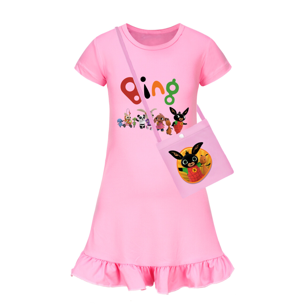 Girls Bing Rabbits Sleepwear Dress Kids Pyjamas Nightdress Nightwear Pjs 2-9Y UK - Picture 50 of 55