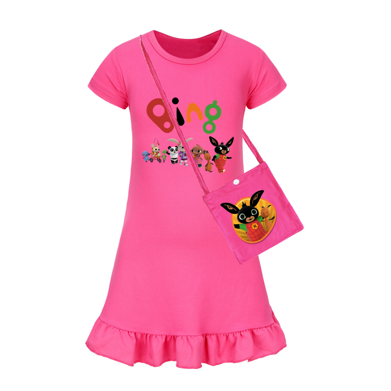 Girls Bing Rabbits Sleepwear Dress Kids Pyjamas Nightdress Nightwear Pjs 2-9Y UK - Picture 51 of 55
