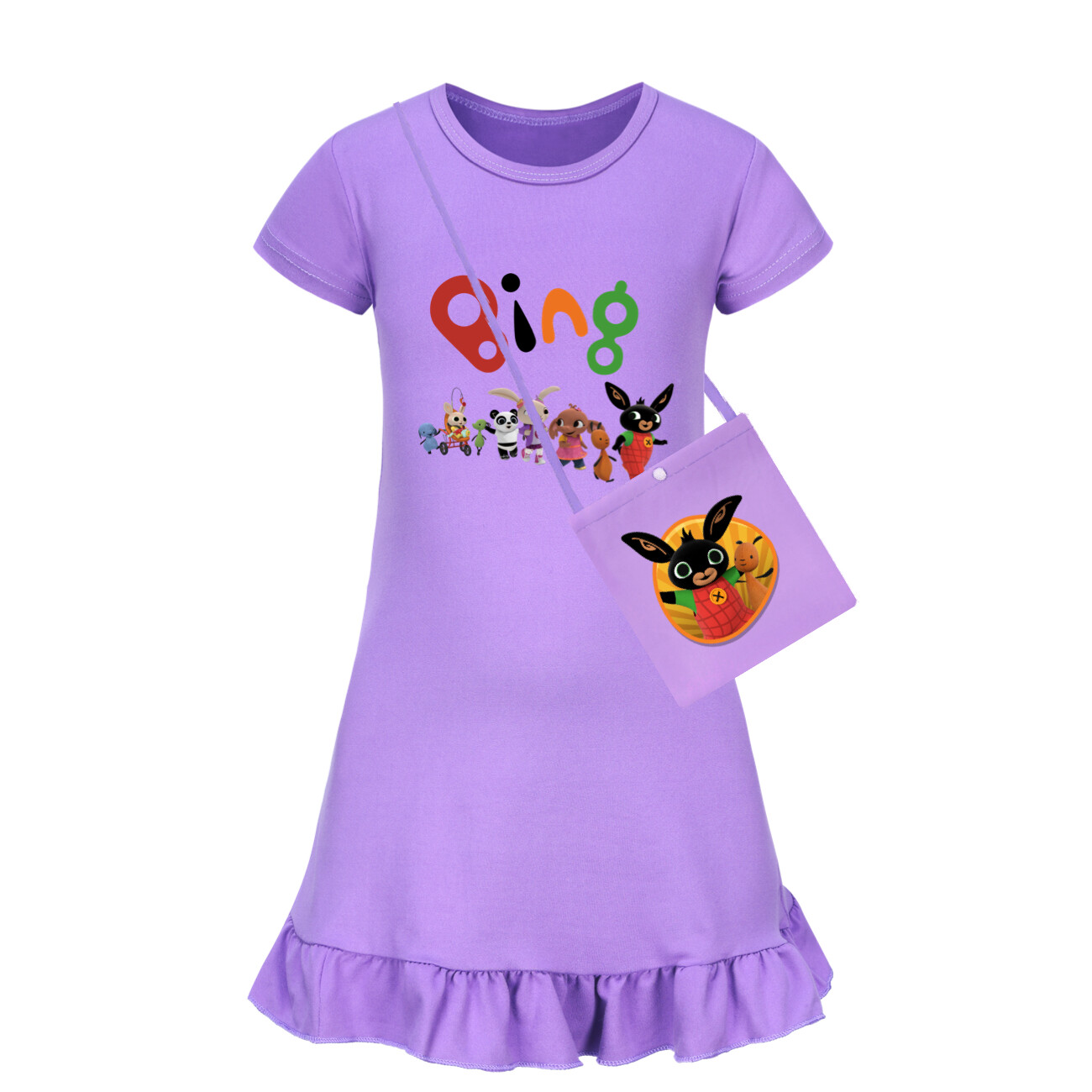 Girls Bing Rabbits Sleepwear Dress Kids Pyjamas Nightdress Nightwear Pjs 2-9Y UK - Picture 52 of 55