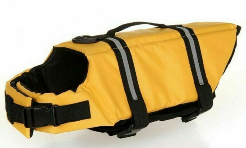 NEW Dog Life Jacket Swimming Float Vest Reflective Adjustable Buoyancy Aid Pet - Picture 29 of 33