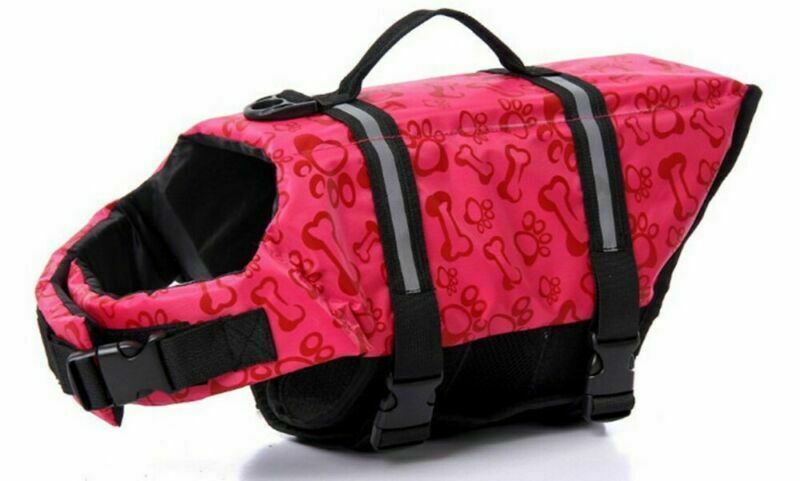 NEW Dog Life Jacket Swimming Float Vest Reflective Adjustable Buoyancy Aid Pet - Picture 30 of 33