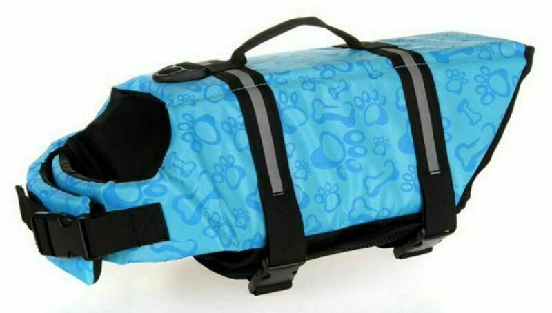 NEW Dog Life Jacket Swimming Float Vest Reflective Adjustable Buoyancy Aid Pet - Picture 31 of 33
