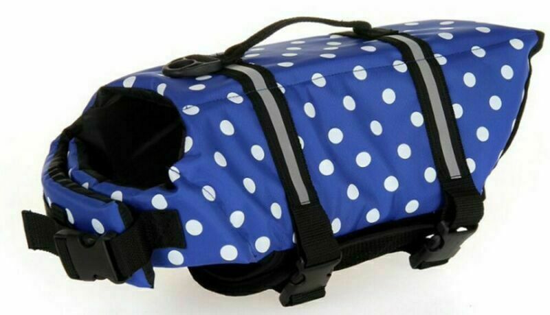 NEW Dog Life Jacket Swimming Float Vest Reflective Adjustable Buoyancy Aid Pet - Picture 25 of 33