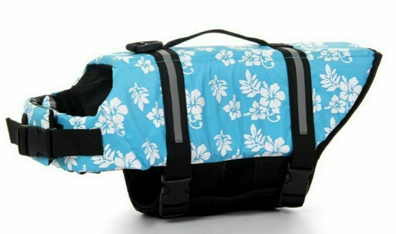 NEW Dog Life Jacket Swimming Float Vest Reflective Adjustable Buoyancy Aid Pet - Picture 22 of 33