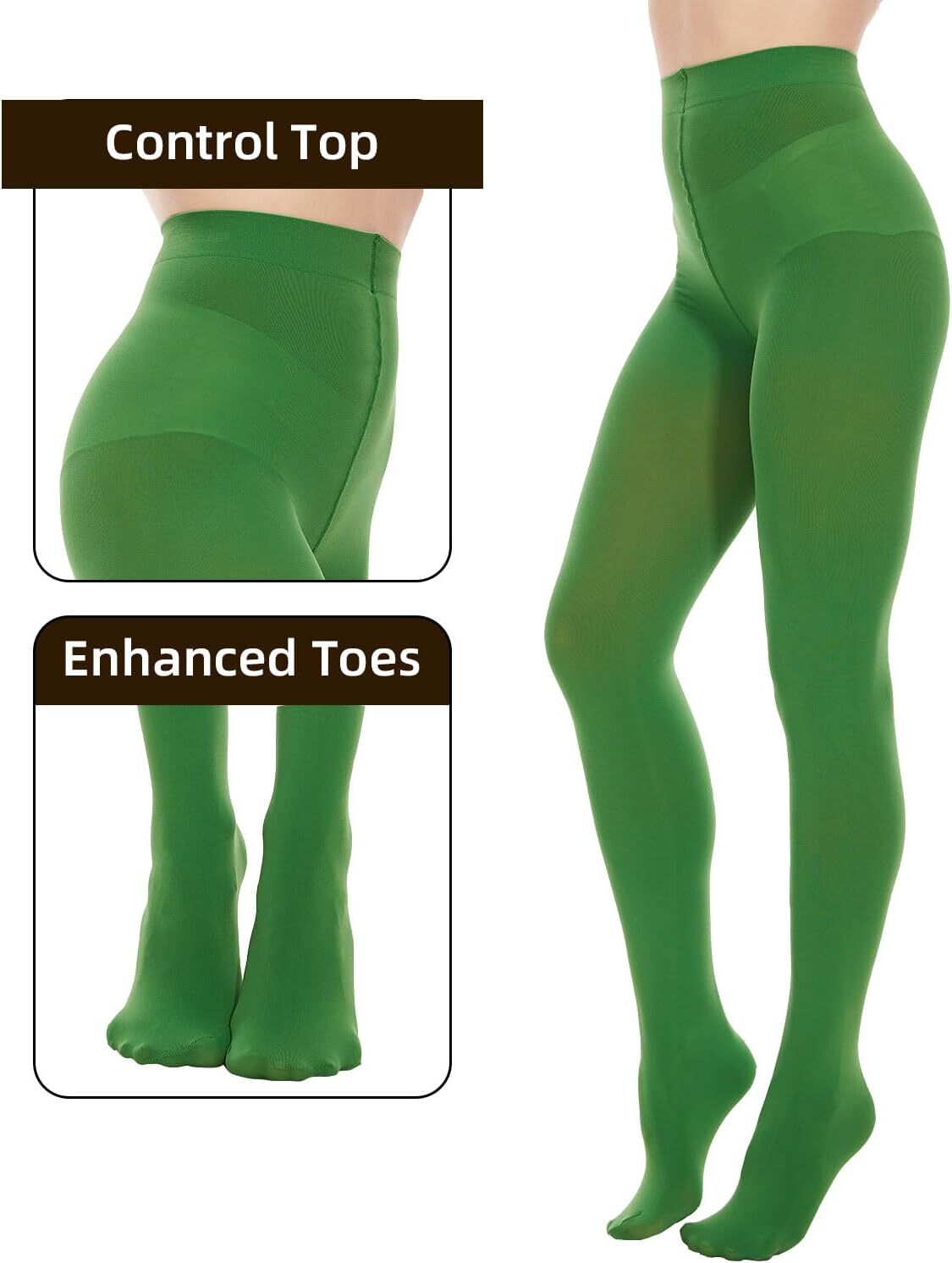 Opaque Tights for Women – 80D Tummy Compression Control Top Pantyhose - Picture 26 of 64