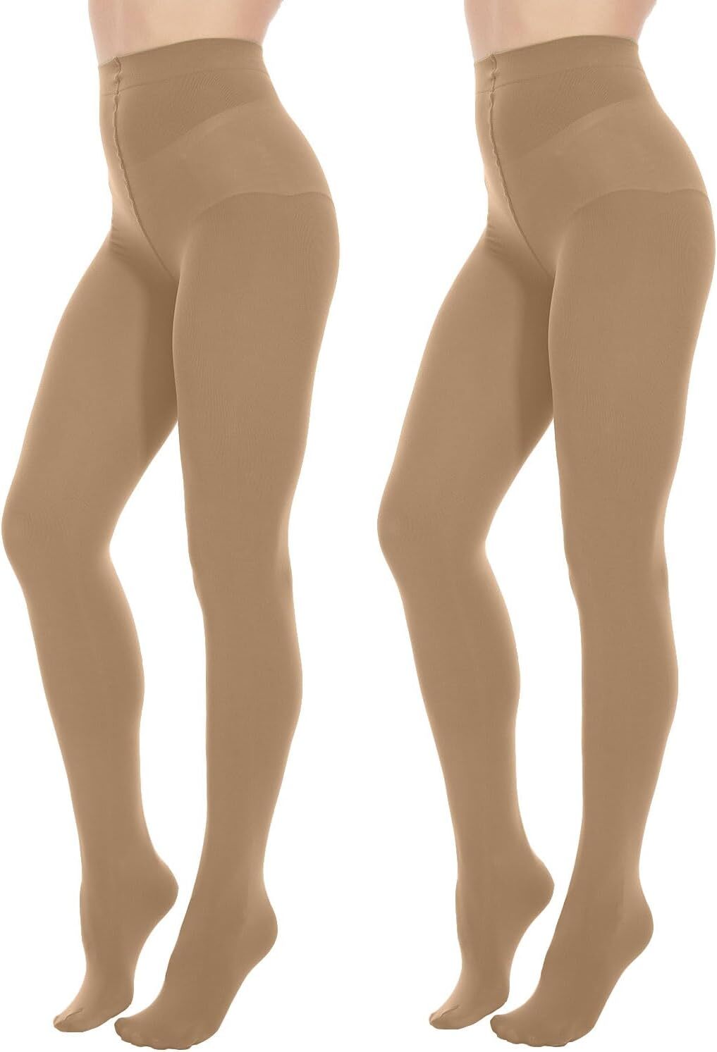 Opaque Tights for Women – 80D Tummy Compression Control Top Pantyhose - Picture 37 of 64