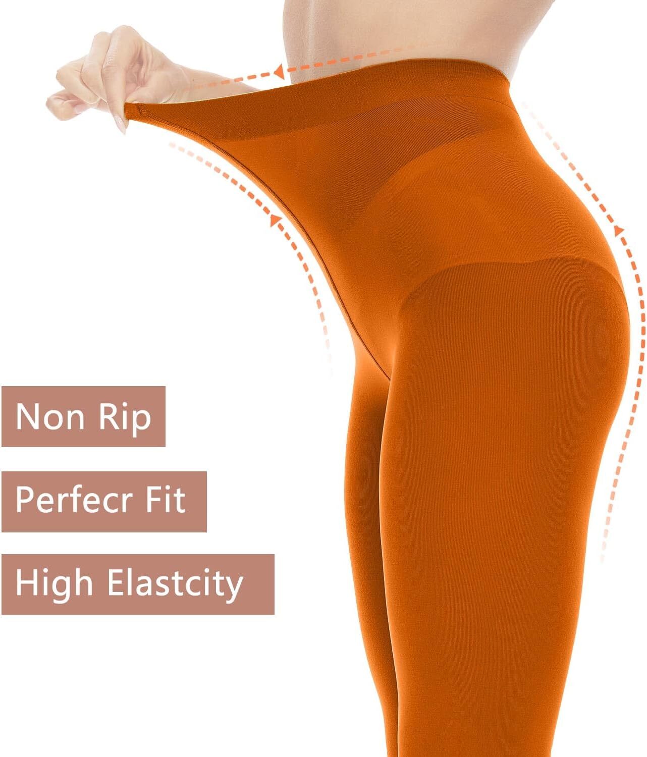 Opaque Tights for Women – 80D Tummy Compression Control Top Pantyhose - Picture 51 of 64