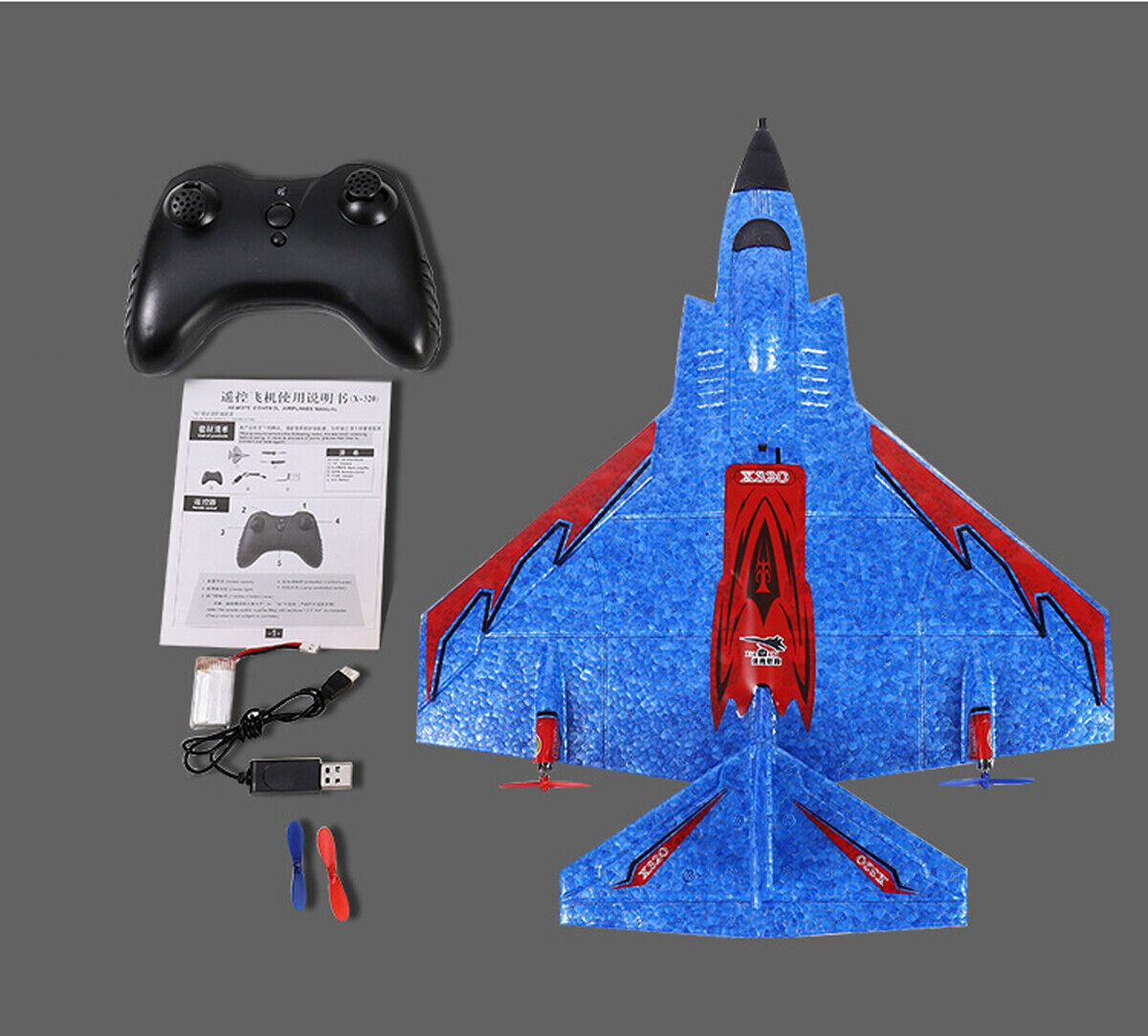 X320 2.4G RC Airplane 2CH Sea Land&Air Glider Fighter Remote FixedWing LED Plane - Picture 21 of 24