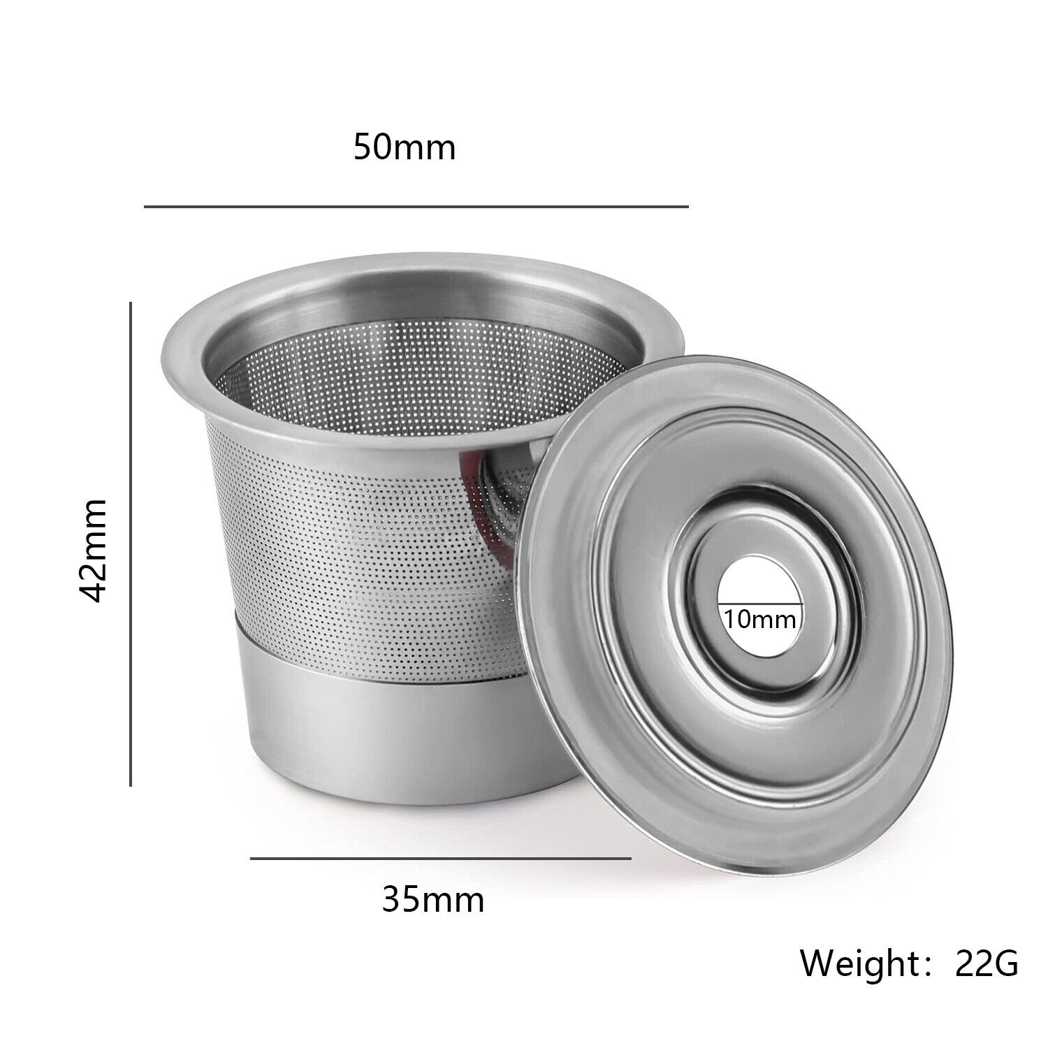 Cafissimo wiederverwendbares Kaffeekapsel-Filter Kit aus Edelstahl - Bild 13 von 14