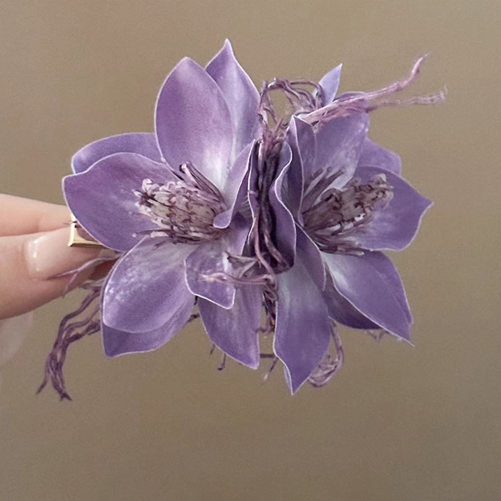 Lila Jasmin Blumen Haarspange Für Hochzeiten Und Partys Vielseitig Damenacc - Foto 25 di 26