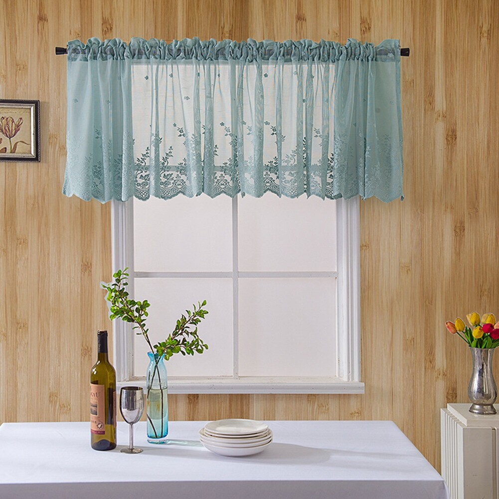 Kitchen Cafe Curtain Lace Net Valance Window Sheer Voile Short Panel Home Decor - Picture 20 of 22