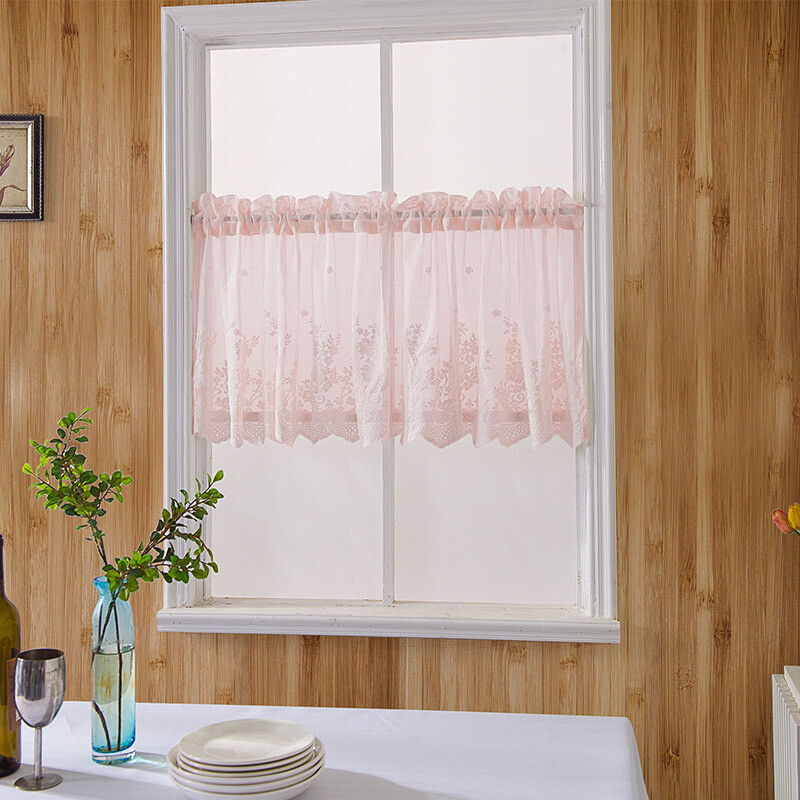 Kitchen Cafe Curtain Lace Net Valance Window Sheer Voile Short Panel Home Decor - Picture 22 of 22
