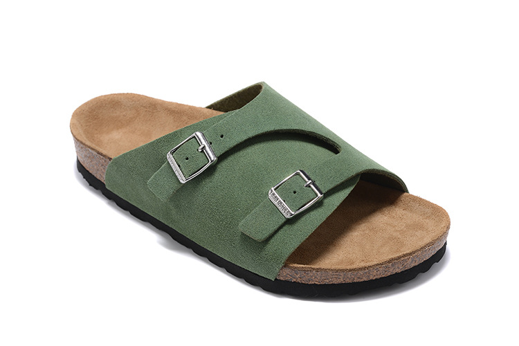 Nuevas pantuflas de playa Birkenstock unisex de corcho suave, sandalias deslizables de cuero Zurich - Imagen 26 de 26