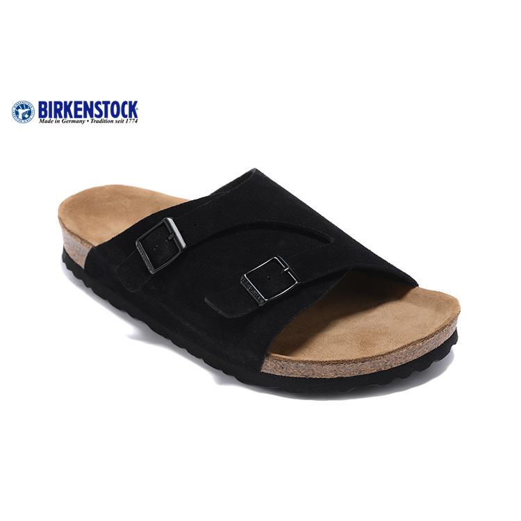 Nuevas pantuflas de playa Birkenstock unisex de corcho suave, sandalias deslizables de cuero Zurich - Imagen 24 de 26