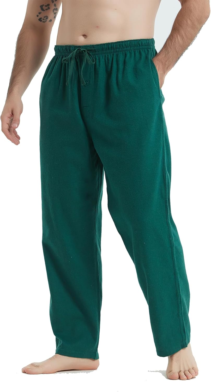 Pigiama uomo flanella cotone a quadri pantalone con tasche e bottoni fly pigiama - Foto 27 di 34