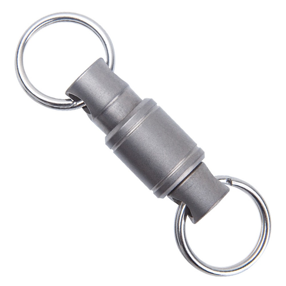 Titanium Alloy Keychain Detachable Car Key Holder 360° Swivel Quick-Release Tool
