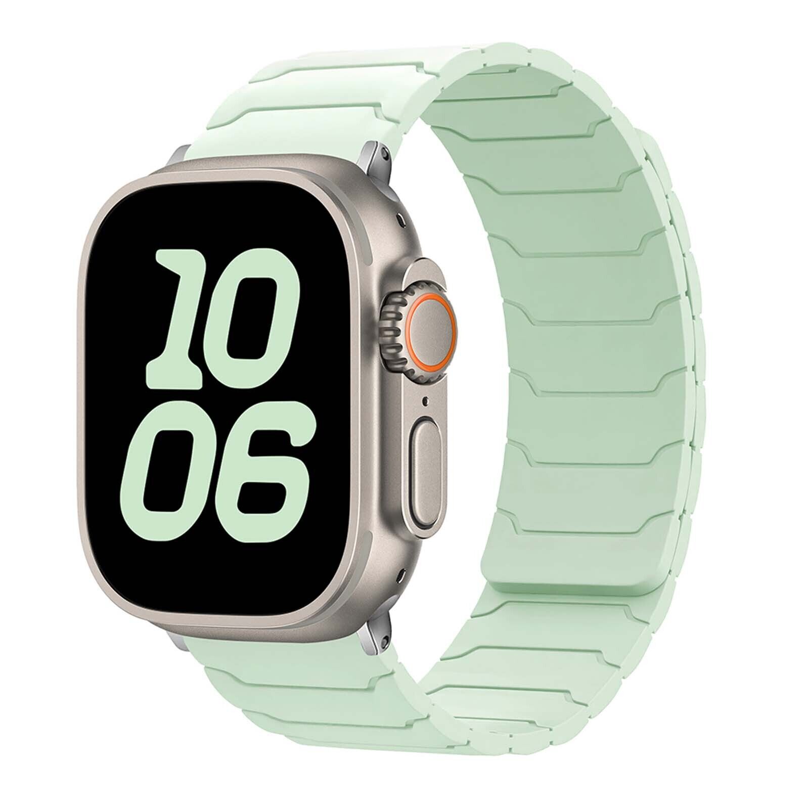 Magnetic Sports Band For Apple Watch Ultra2 10 9 8 7 6 5 38-49MM Silicone Strap - Zdjęcie 31 z 34