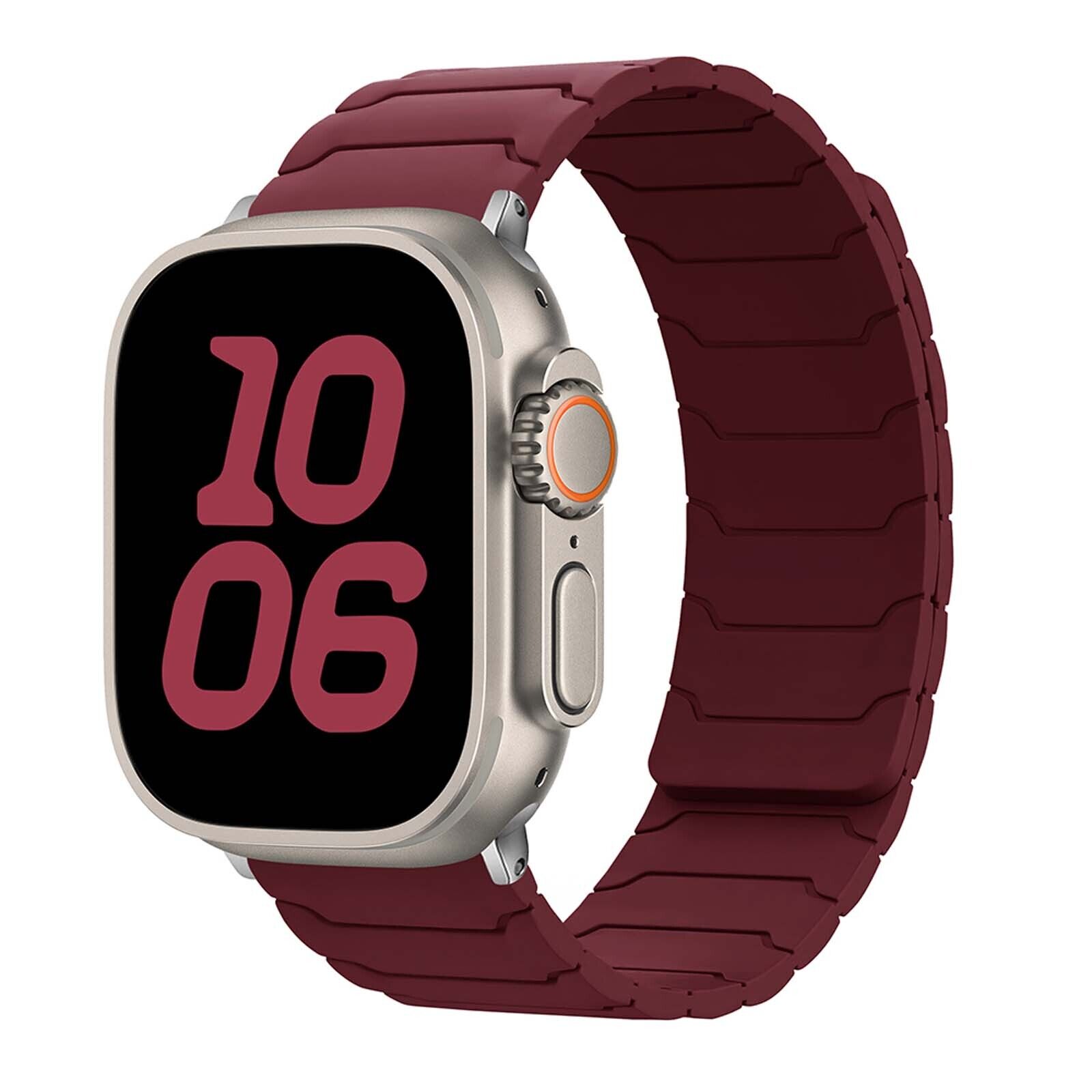 Magnetic Sports Band For Apple Watch Ultra2 10 9 8 7 6 5 38-49MM Silicone Strap - Zdjęcie 28 z 34