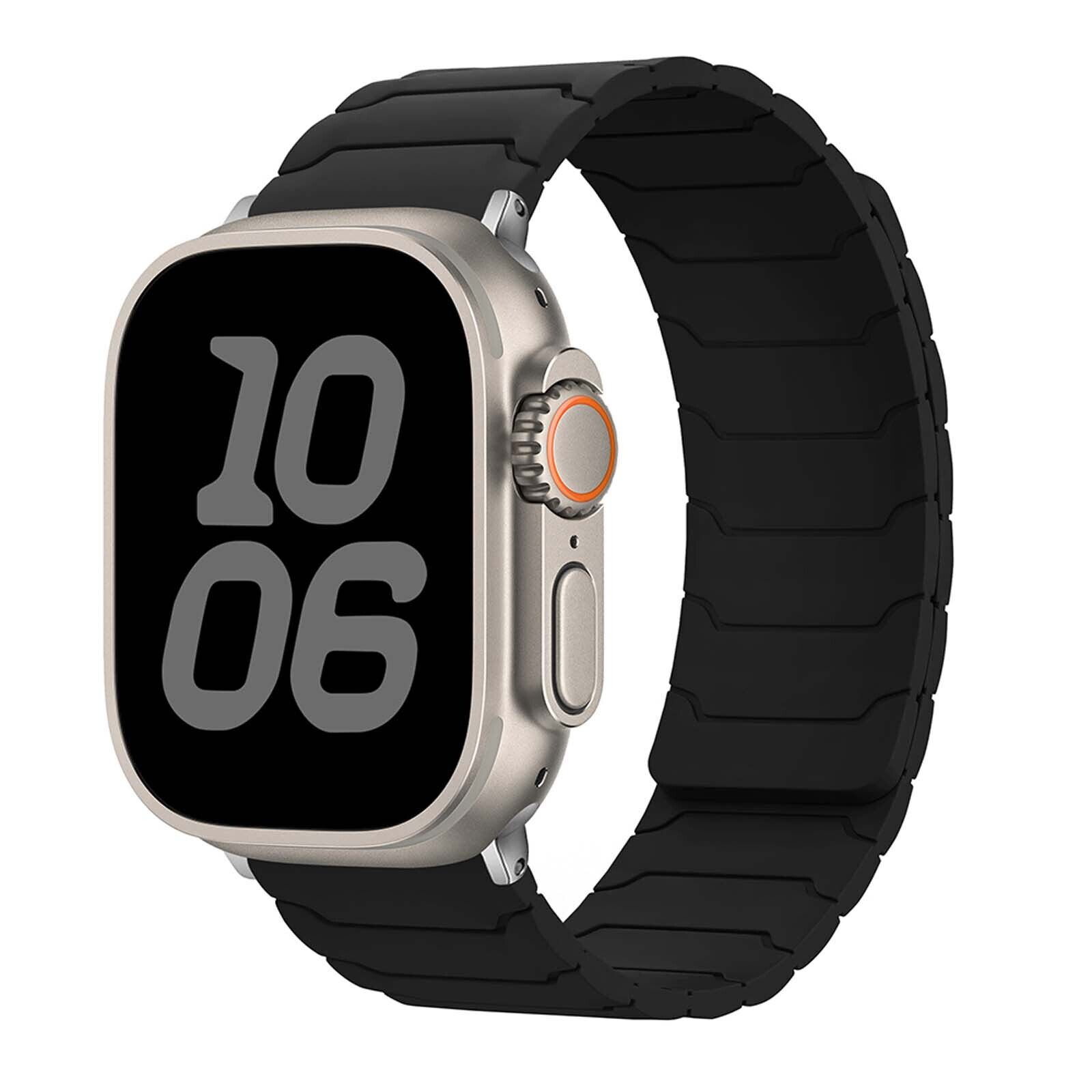 Magnetic Sports Band For Apple Watch Ultra2 10 9 8 7 6 5 38-49MM Silicone Strap - Zdjęcie 25 z 34