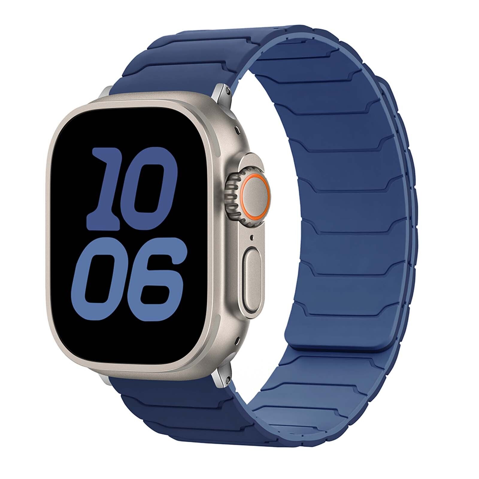 Magnetic Sports Band For Apple Watch Ultra2 10 9 8 7 6 5 38-49MM Silicone Strap - Zdjęcie 34 z 34