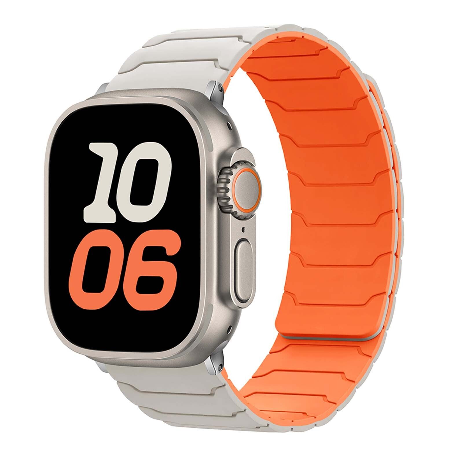 Magnetic Sports Band For Apple Watch Ultra2 10 9 8 7 6 5 38-49MM Silicone Strap - Zdjęcie 32 z 34