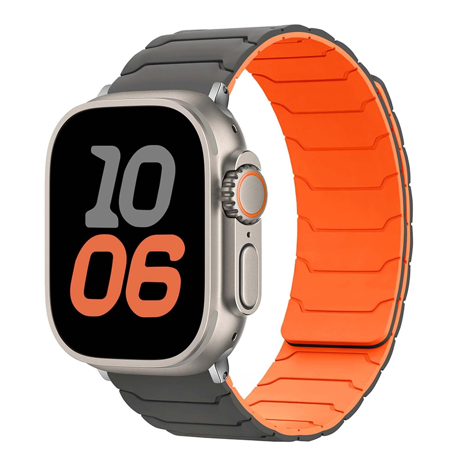 Magnetic Sports Band For Apple Watch Ultra2 10 9 8 7 6 5 38-49MM Silicone Strap - Zdjęcie 29 z 34