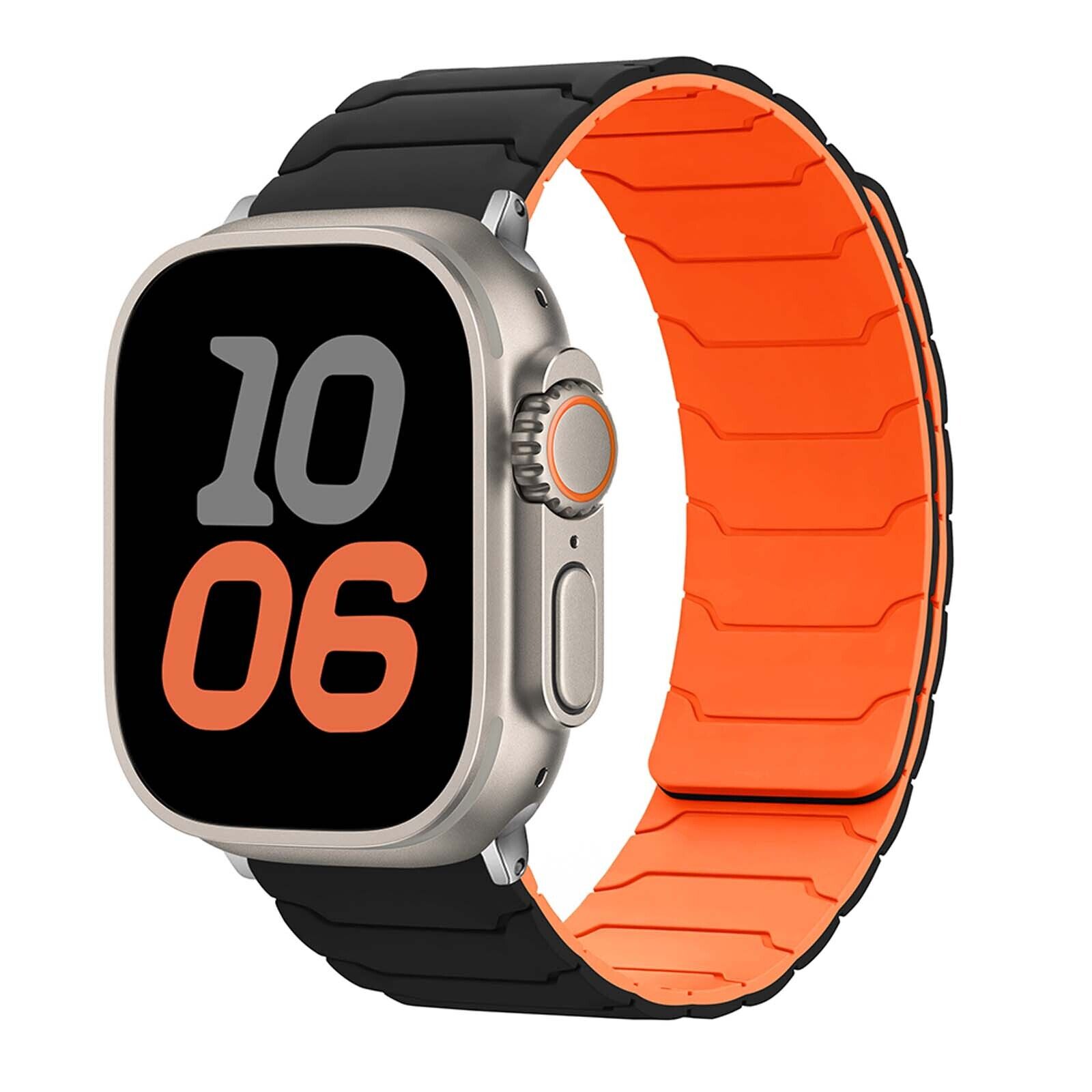 Magnetic Sports Band For Apple Watch Ultra2 10 9 8 7 6 5 38-49MM Silicone Strap - Zdjęcie 23 z 34