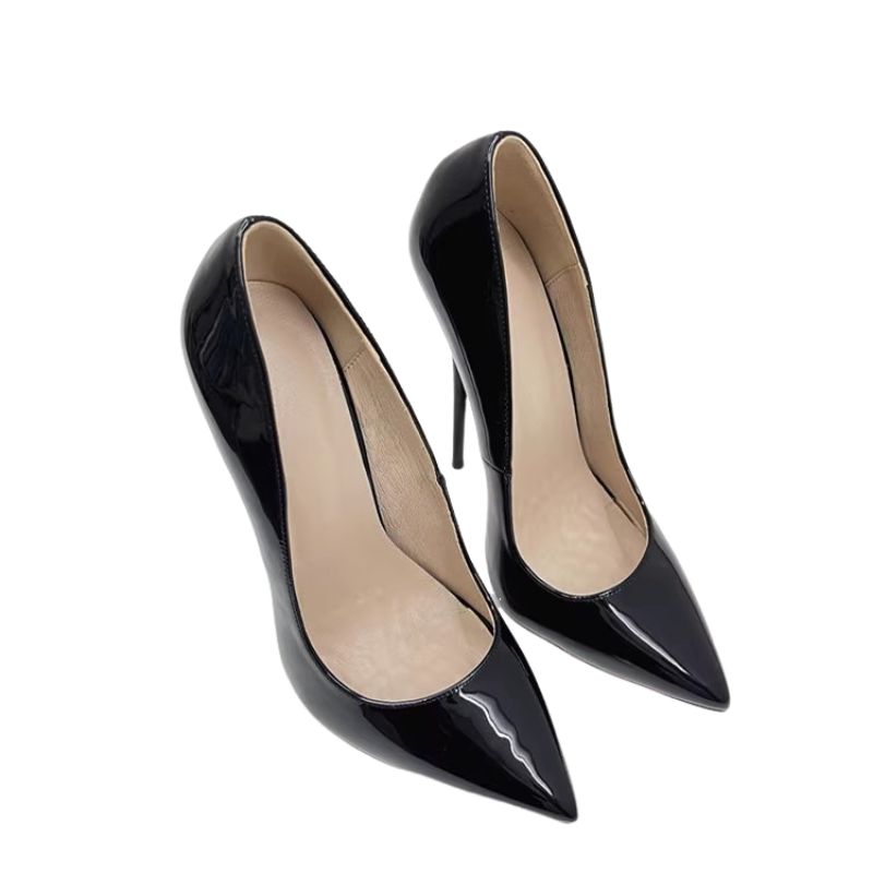Women 14/16cm Super High Heels Patent Leather Stiletto Pumps Pointed Toe Shoes