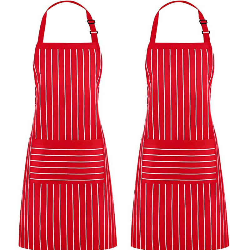 Professional Chefs Striped Apron 3 Colours Cooks Cotton Kitchen Apron Xmas Gift - Picture 19 of 20