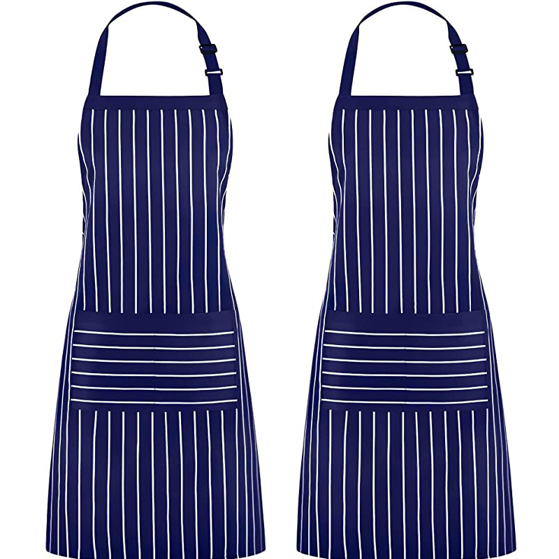 Professional Chefs Striped Apron 3 Colours Cooks Cotton Kitchen Apron Xmas Gift - Picture 20 of 20