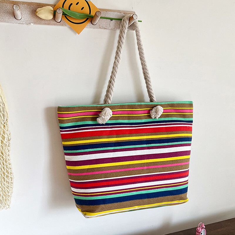 Beach Bag Extra Large Summer Beach Tote Bag with Zip and Rope Handle New 2025 UK