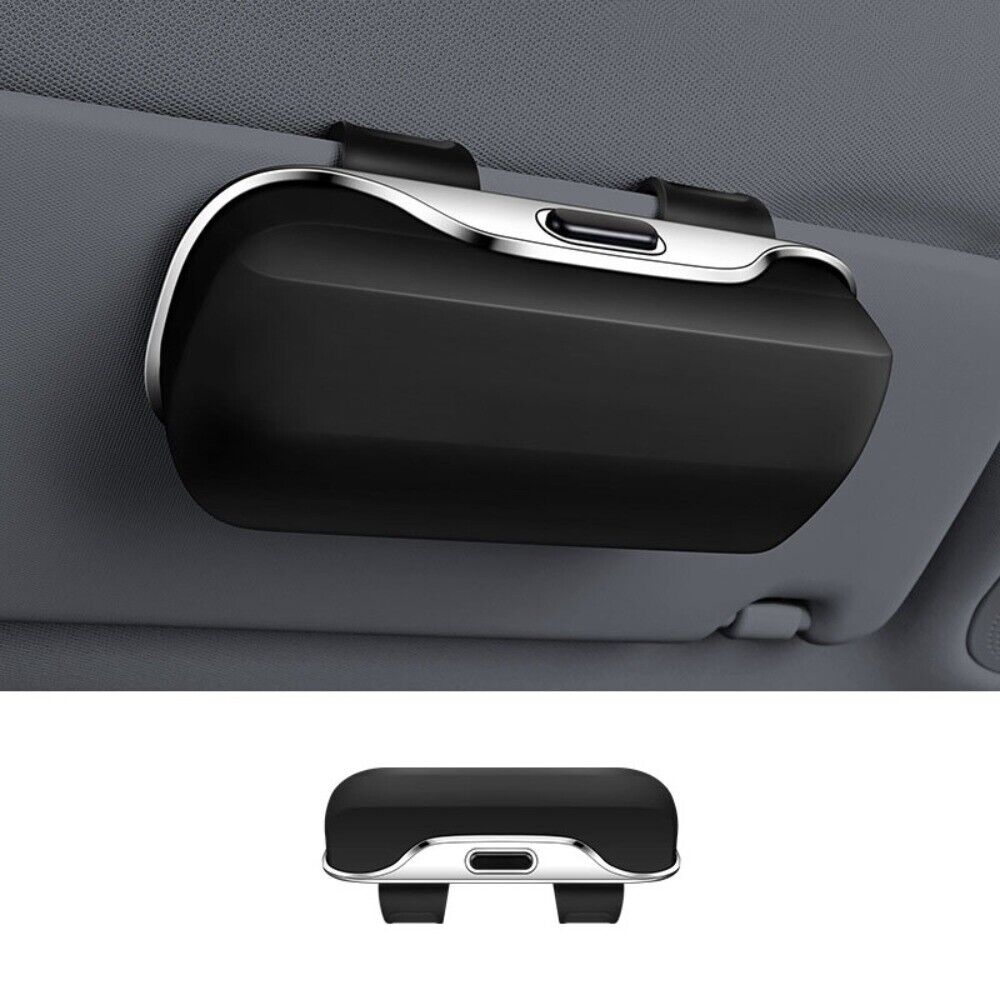 Car Sun Glasses Holder Case Box Glasses Clip Auto Visor Card Ticket Organizer UK