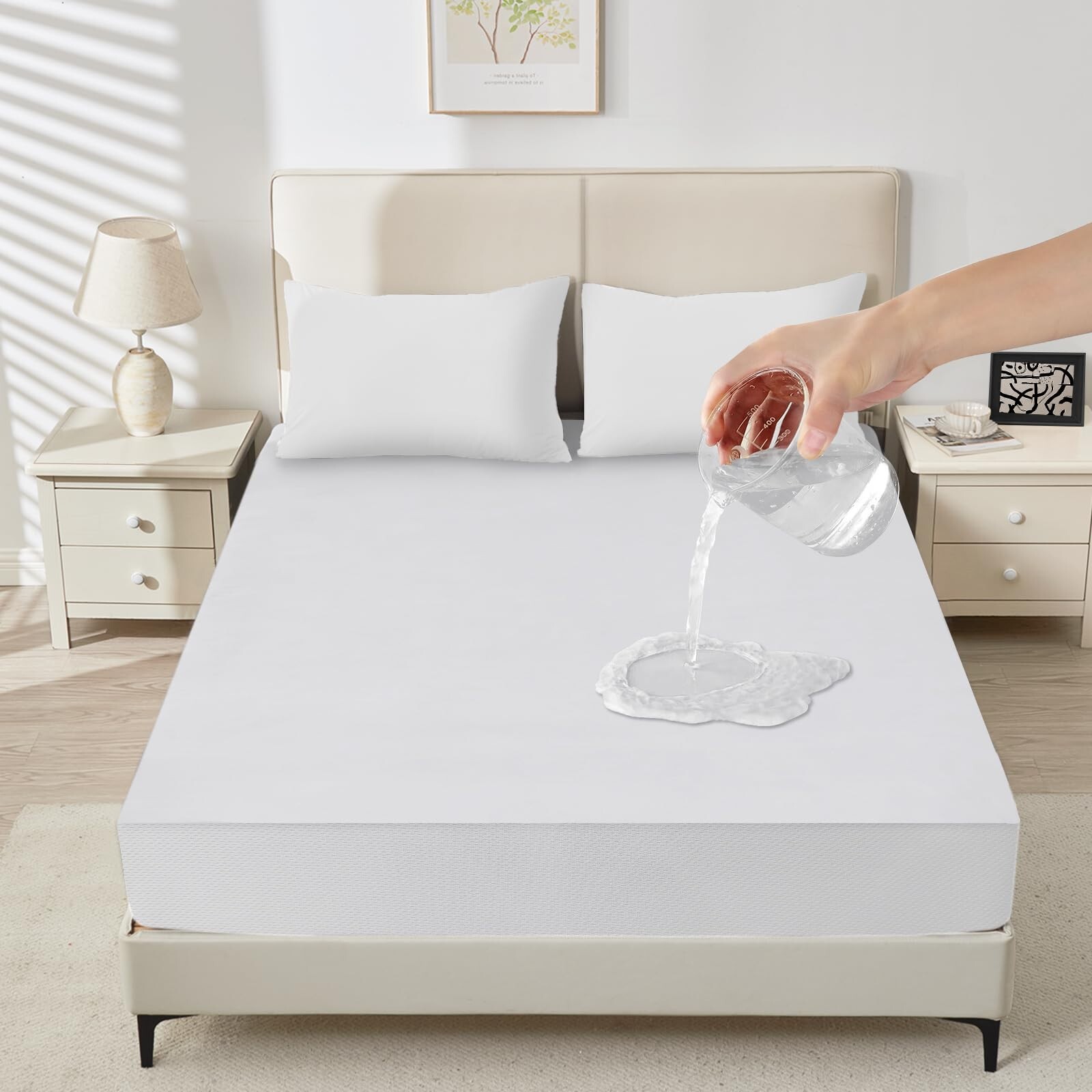Microfiber Waterproof Mattress Protector Twin Full Queen King Mattress Cover