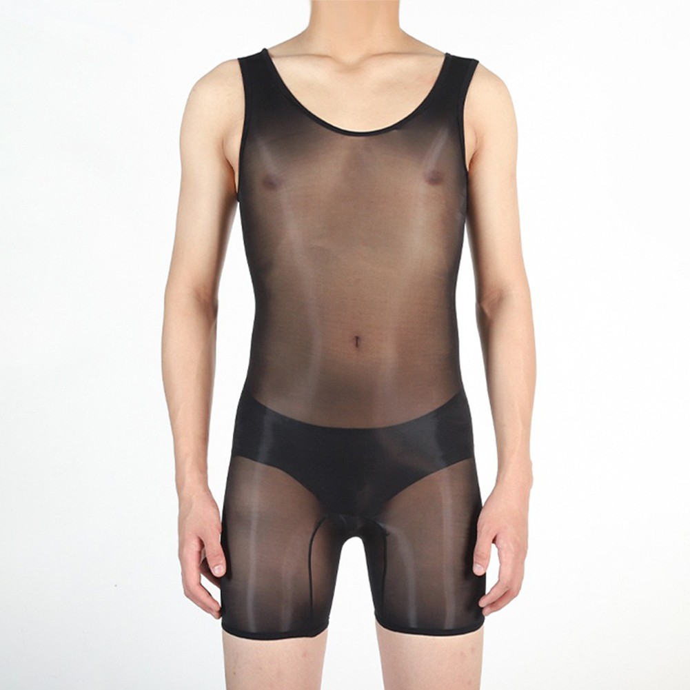 Pigiama uomo lingerie sexy alto elasticizzato tessuto nylon stile sexy - Foto 24 di 63
