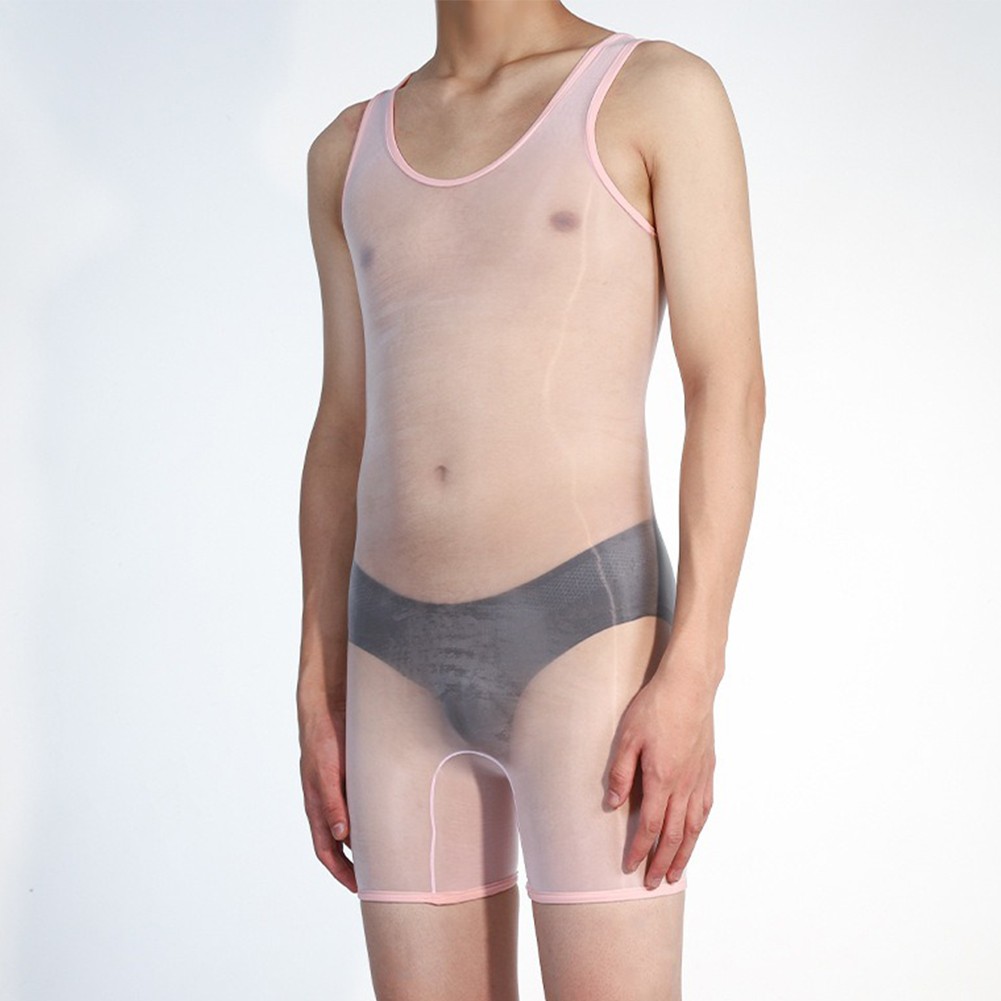 Pigiama uomo lingerie sexy alto elasticizzato tessuto nylon stile sexy - Foto 62 di 63