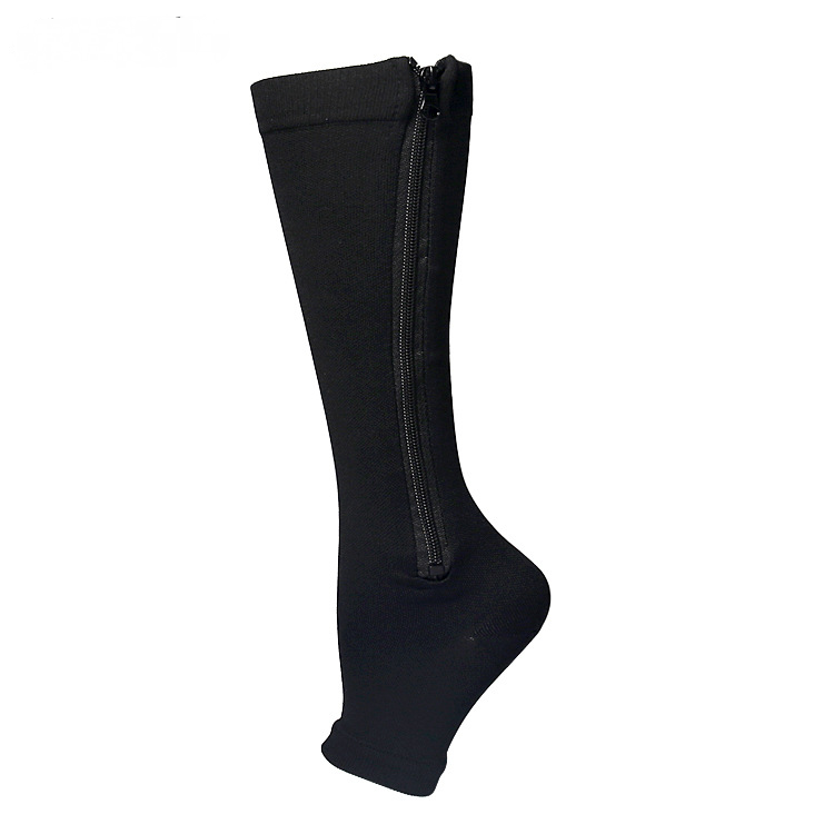 Kompressionsstrümpfe Kniesocken Stützstrümpfe Mit Reißverschluss Thrombose Socks - Bild 11 von 11