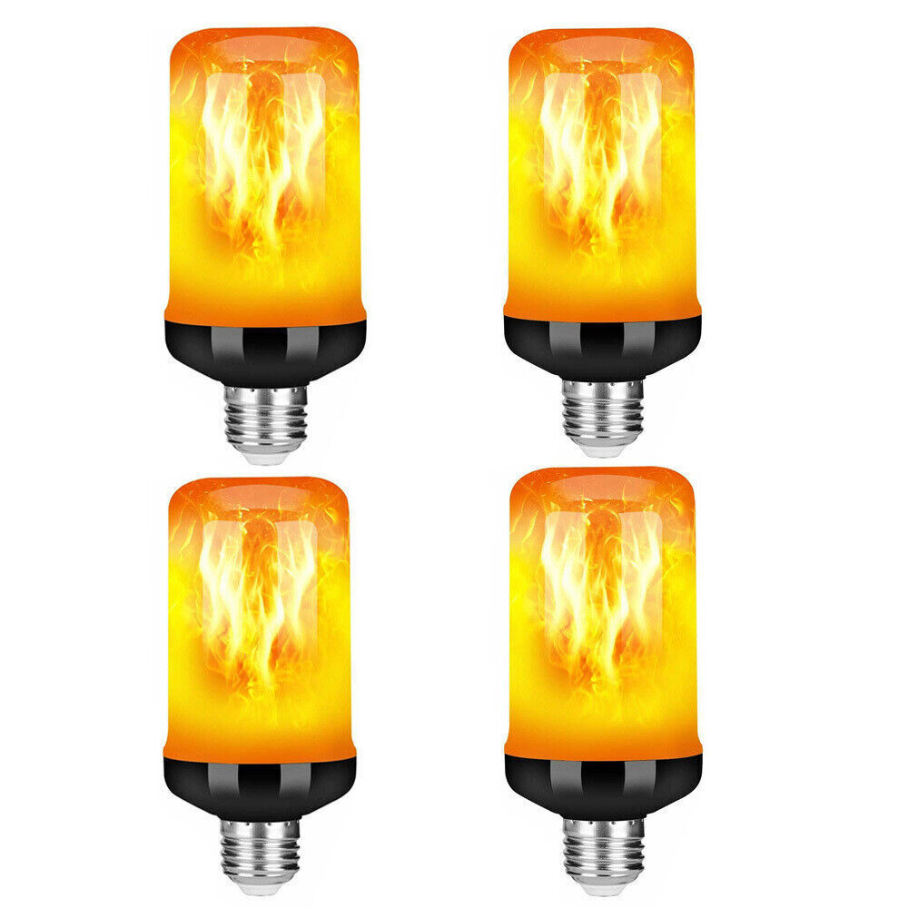 4X E27 LED Licht Fackel Feuer Lampe Flammen Effekt Glühbirne Flacker Birne Deko - Picture 27 of 27