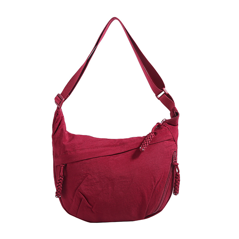 Women Hobo Sling Bag Adjustable Strap Crescent Crossbody Bag Outdoor Travel Bag