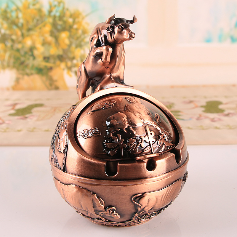 12 zodiac signs, anti smoke and anti fall home office ashtray ornament - Picture 32 of 48