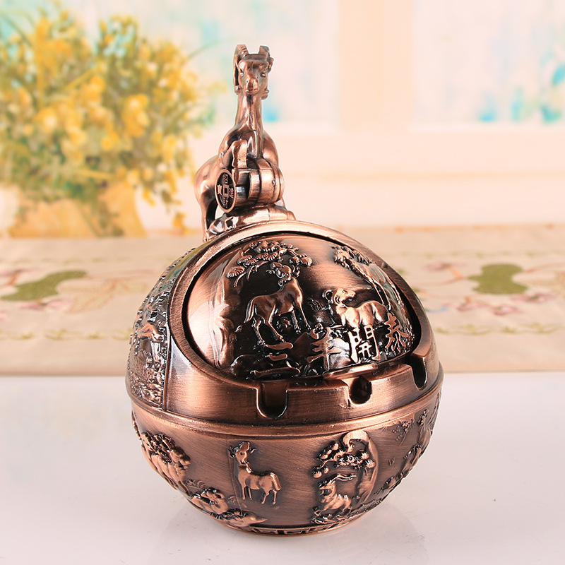 12 zodiac signs, anti smoke and anti fall home office ashtray ornament - Picture 34 of 48