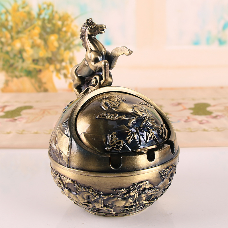 12 zodiac signs, anti smoke and anti fall home office ashtray ornament - Picture 37 of 48