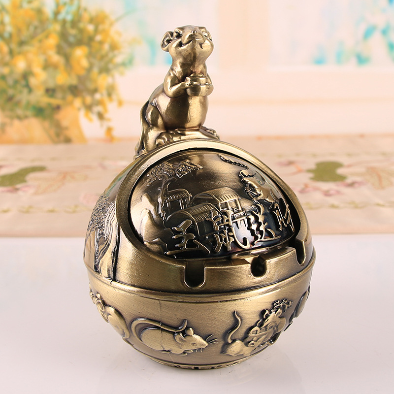 12 zodiac signs, anti smoke and anti fall home office ashtray ornament - Picture 47 of 48