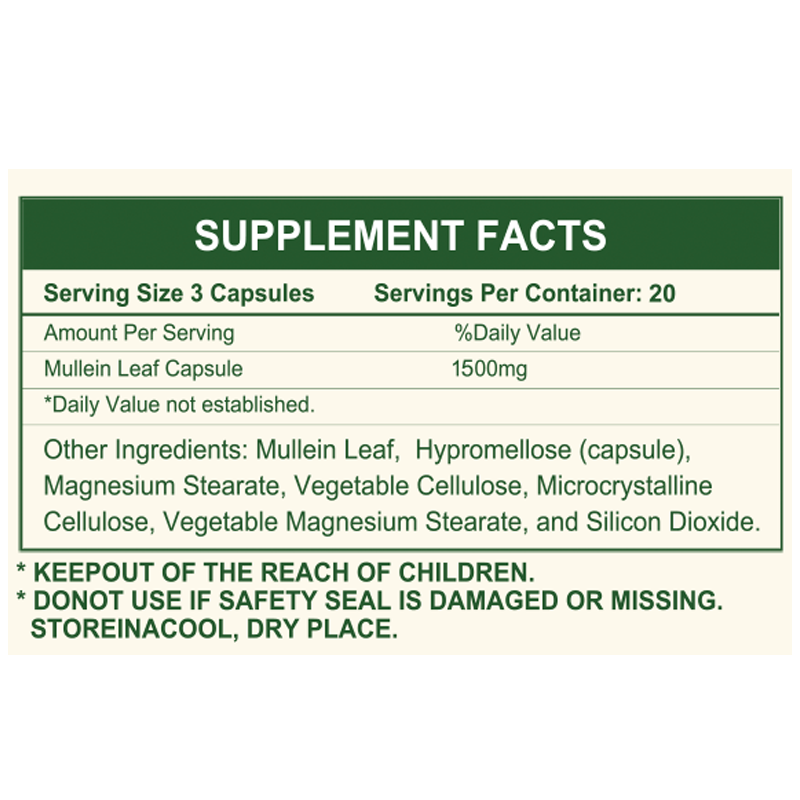 Mullein Leaf Herbal Supplement For Lung Cleanse Detox & Respiratory Fuction - Picture 6 of 17